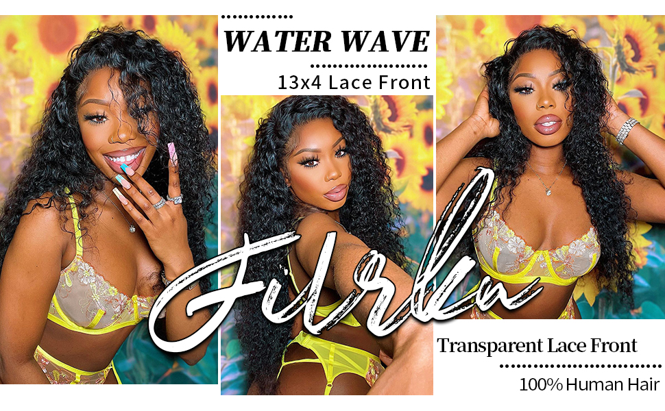 Water Wave Lace Front Wigs Human Hair 13x4 HD Trasparent Glueless Lace Frontal Wigs