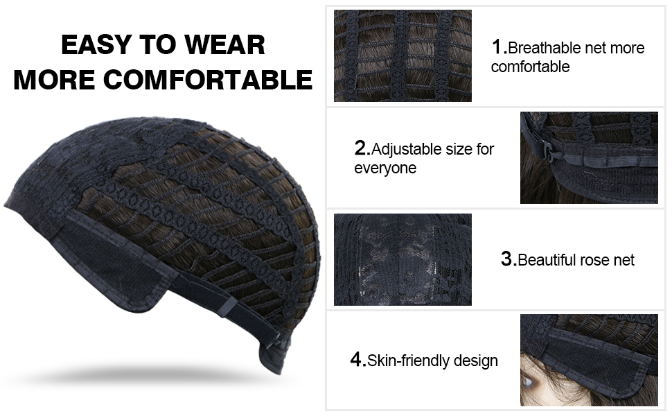 wigs for white women short hair black