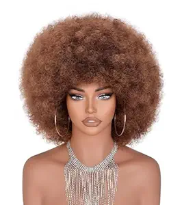 Wig store-Kinky-ANNISOUL Afro Wigs for Black Women Short Curly Afro Kinky Wig 70s Bouncy Huge Fluffy Puff Wigs Premium Synthetic for Cosplay and Daily Wig store-Kinky-ANNISOUL Afro Wigs for Black Women Short Curly Afro Kinky Wig 70s Bouncy Huge Fluffy Puff Wigs Premium Synthetic for Cosplay and Daily