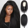 Wig store-Straight-V Part Human Hair Wigs V Shape Wigs No Leave Out Lace Front Wigs Brazilian Virgin Straight Human Hair Wigs for Black Women 180% Density Natural Color 18Inch 4
