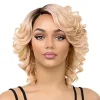 Wig store-Long Hair-Aimole 26 inch Long Curly 3/4 Half Wig with Black Headband Premium Synthetic Women’s Wig Natural Cut Hair(1 Black) 4
