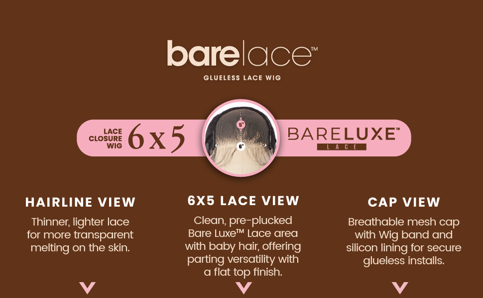 bare lace, transparent lace, 6x5 closure