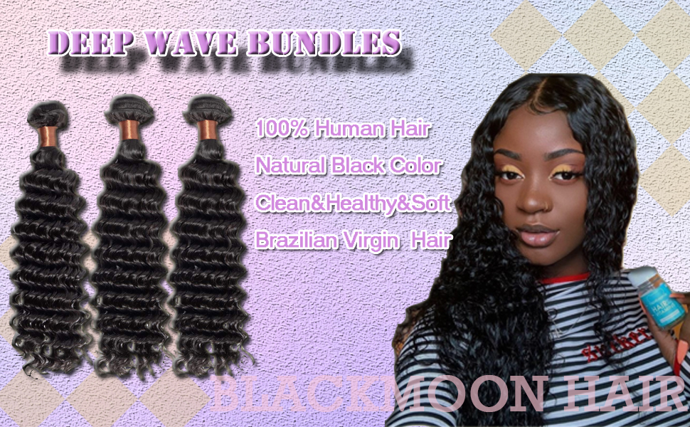 Deep Wave Human Hair Bundles