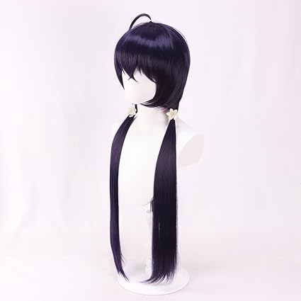 Wig store-Straight-Izumi Kyōka dark blue double ponytail long hair holiday party use cos anime character wig (Izumi Kyōka) 3 Wig store-Straight-Izumi Kyōka dark blue double ponytail long hair holiday party use cos anime character wig (Izumi Kyōka) - Image 3