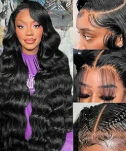 Wig store-13×6 Body Wave Lace Front Wigs Human Hair-32 Inch Body Wave Lace Front Wigs Human Hair 13×6 HD Lace Front Wigs Human Hair Pre Plucked with Baby Hair 180 Density Body Wave Full Frontal Lace Wigs Human Hair 13×6 for Black Women Natural Color