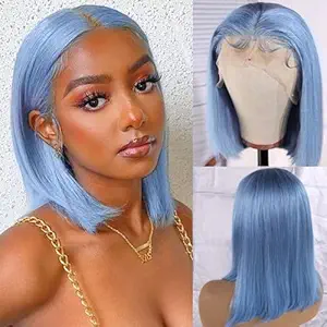 Wig store-Long Hair-Light Blue Bob Wig Human Hair for Women 180% Density 12Inch Middle Part Brazilian HD Transparent 13×4 Lace Front Blue Bob Wigs with Baby Hair Glueless Bleached Knots Pre Plucked Wigs Wig store-Long Hair-Light Blue Bob Wig Human Hair for Women 180% Density 12Inch Middle Part Brazilian HD Transparent 13x4 Lace Front Blue Bob Wigs with Baby Hair Glueless Bleached Knots Pre Plucked Wigs