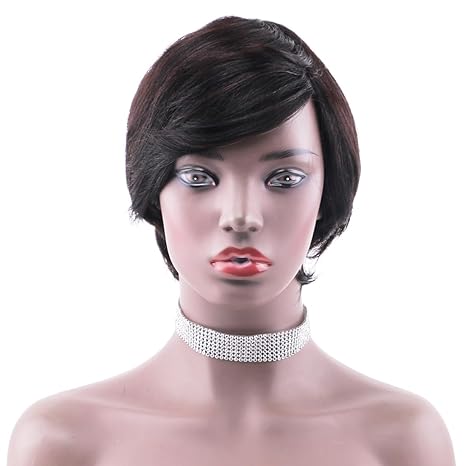 Wig store-Straight-REYNA Pixie Cut Wig Human Hair Short Bob Wig with Bangs Short Layered Pixie Cut Wigs for Black Women Brazilian Human Hair Glueless Natural Black Color 3 Wig store-Straight-REYNA Pixie Cut Wig Human Hair Short Bob Wig with Bangs Short Layered Pixie Cut Wigs for Black Women Brazilian Human Hair Glueless Natural Black Color - Image 3