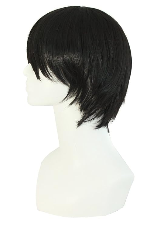 Wig store-Straight-MapofBeauty Fashion Men’s Side Bnags Short Straight Synthetic Wig (Black) 2 Wig store-Straight-MapofBeauty Fashion Men's Side Bnags Short Straight Synthetic Wig (Black) - Image 2