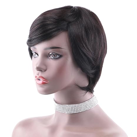 Wig store-Straight-REYNA Pixie Cut Wig Human Hair Short Bob Wig with Bangs Short Layered Pixie Cut Wigs for Black Women Brazilian Human Hair Glueless Natural Black Color 2 Wig store-Straight-REYNA Pixie Cut Wig Human Hair Short Bob Wig with Bangs Short Layered Pixie Cut Wigs for Black Women Brazilian Human Hair Glueless Natural Black Color - Image 2