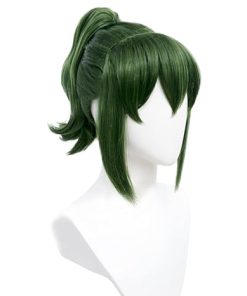 Wig store-Straight-Igarashi Futaba Straight Ponytail Dark Green Wig Lifelike Daily Synthetic Hair Full Head Cover Daily Cute Anime Halloween Carnival Comic Exhibition Cosplay Hair Natural COS Ombre Wigs with Bangs (Igarashi Futaba)