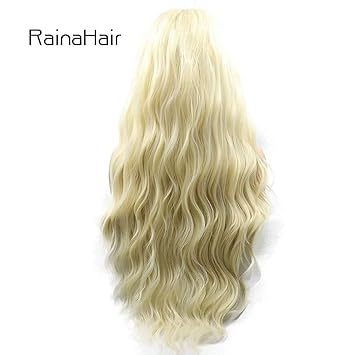 Wig store-Front Water Wave-Long Blonde Water Wave Lace Front Wigs for Women Middle Part 26 Inch 613 Blonde Wigs Glueless Natural Looking Long Curly Wig Synthetic Heat Resistant Fiber Wig 3 Wig store-Front Water Wave-Long Blonde Water Wave Lace Front Wigs for Women Middle Part 26 Inch 613 Blonde Wigs Glueless Natural Looking Long Curly Wig Synthetic Heat Resistant Fiber Wig - Image 3