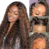 Wig store-Wavy-Water Wave Headband Wig Human Hair for Black Women 12 Inch Wet and Wave Headband Wig Brazilian Virgin Hair Glueless None Lace Front Water Wave Wigs Human Hair Natural Black 150% Density 4