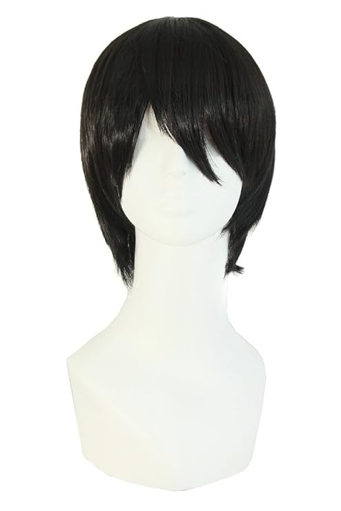 Wig store-Straight-MapofBeauty Fashion Men’s Side Bnags Short Straight Synthetic Wig (Black) Wig store-Straight-MapofBeauty Fashion Men's Side Bnags Short Straight Synthetic Wig (Black)