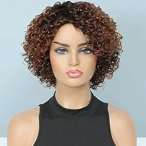 Wig store-Curly-UDU Ombre Glueless Wigs Human Hair Short Curly Human Hair Wigs For Black Women Human Hair Copper Brown Curly Wigs Non Lace Glueless Wig with Side Bangs Piano Color Side Part Wigs (P 4/Copper) Wig store-Curly-UDU Ombre Glueless Wigs Human Hair Short Curly Human Hair Wigs For Black Women Human Hair Copper Brown Curly Wigs Non Lace Glueless Wig with Side Bangs Piano Color Side Part Wigs (P 4/Copper)