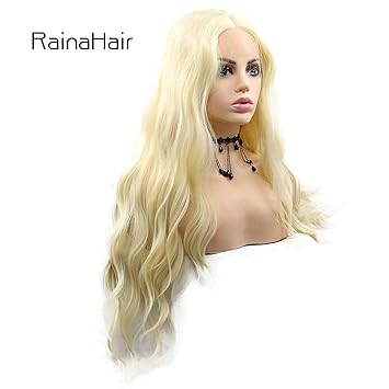 Wig store-Front Water Wave-Long Blonde Water Wave Lace Front Wigs for Women Middle Part 26 Inch 613 Blonde Wigs Glueless Natural Looking Long Curly Wig Synthetic Heat Resistant Fiber Wig 2 Wig store-Front Water Wave-Long Blonde Water Wave Lace Front Wigs for Women Middle Part 26 Inch 613 Blonde Wigs Glueless Natural Looking Long Curly Wig Synthetic Heat Resistant Fiber Wig - Image 2