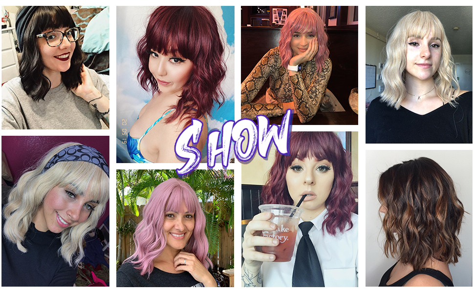 pink wigs for women medium length wigs for women colored wigs for women colorful wigs for women