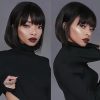 Wig store-Wavy-Rebecca Fashion Curly Pixie Cut Lace Front Wigs Human Hair Water Wave Short Pixie Cut Wig Side Part 13×5.5×0.5 HD Lace Wig Natural Color 5
