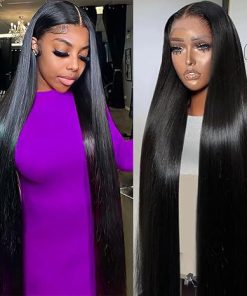 Wig store-Straight-Straight Lace Front Wigs Human Hair Pre Plucked 13×4 HD Transparent Lace Front Human Hair Wigs for Black Women Glueless Brazilian Virgin Hair Lace Frontal Wig 180% Density with Baby Hair Hairline