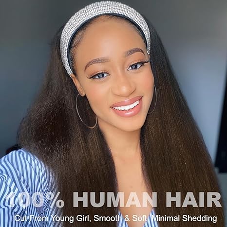 Wig store-Curly-YIROO Headband Wig Ombre Chestnut Brown Yaki Straight Headband Wig Human Hair 12A Brazilian Virgin Highlight With Dark Roots #T128 Color Glueless None Lace Yaki Wig 180% Density 22inch 2 Wig store-Curly-YIROO Headband Wig Ombre Chestnut Brown Yaki Straight Headband Wig Human Hair 12A Brazilian Virgin Highlight With Dark Roots #T128 Color Glueless None Lace Yaki Wig 180% Density 22inch - Image 2