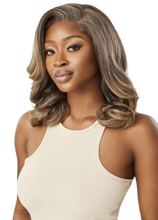 Wig store-Wavy-Outre Lace Front Wig - Perfect Hair Line 13X4 - Mikara (ASH BROWN MELT) - Image 3