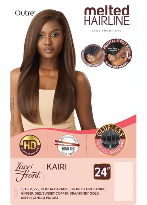 Wig store-Straight-Outre Lace Front Wig - Melted Hairline - Kairi (DARK BROWN 2) - Image 2