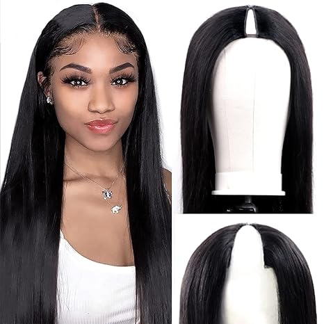 Wig store-Straight-V Part Wigs Straight Brazilian Virgin Human Hair Wigs for Black Women Upgrade U Part Wigs Glueless Full Head Clip In Half Wig V Shape Wigs No Leave Out 250% Density Natural Color 22 Inch Wig store-Straight-V Part Wigs Straight Brazilian Virgin Human Hair Wigs for Black Women Upgrade U Part Wigs Glueless Full Head Clip In Half Wig V Shape Wigs No Leave Out 250% Density Natural Color 22 Inch