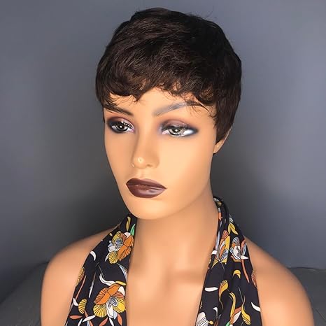 Wig store-Straight-Pixie Cut Wig Human Hair for Black Women Short Brown Human Hair Wigs Glueless Short Pixie Wig Boy Cut 4# Color 4 inch 3 Wig store-Straight-Pixie Cut Wig Human Hair for Black Women Short Brown Human Hair Wigs Glueless Short Pixie Wig Boy Cut 4# Color 4 inch - Image 3