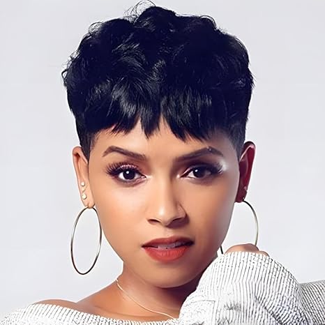 Wig store-Wavy-BeiSD Short Pixie Cut Hair Natural Synthetic Wigs For Women Heat Resistant Wig Natural Hair Women’s Fashion Wig … (BS918) 2 Wig store-Wavy-BeiSD Short Pixie Cut Hair Natural Synthetic Wigs For Women Heat Resistant Wig Natural Hair Women's Fashion Wig … (BS918) - Image 2