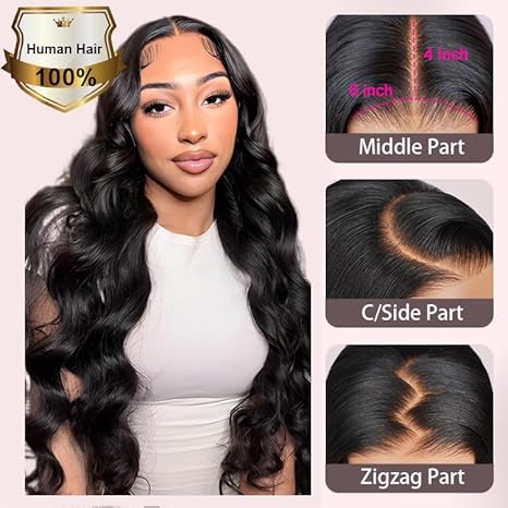 Wig store-Curly-HOT STAR 250% Density Wear and Go Glueless Wigs Human Hair Pre Plucked Pre Cut 6×4 Lace Closure Wig 100% Human Hair Glueless Body Wave Wigs for Black Women 28 Inch 2 Wig store-Curly-HOT STAR 250% Density Wear and Go Glueless Wigs Human Hair Pre Plucked Pre Cut 6x4 Lace Closure Wig 100% Human Hair Glueless Body Wave Wigs for Black Women 28 Inch - Image 2