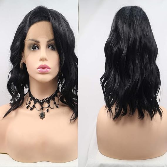 Wig store-Curly-Xiweiya Wigs 1b# Black Curly Bob Wig Black Hair Synthetic Lace Front Wigs Side Part Bob with Heat Resistant Fiber for Women Bob Makeup Hair Style Party Cosplay Wigs 14inch Wig store-Curly-Xiweiya Wigs 1b# Black Curly Bob Wig Black Hair Synthetic Lace Front Wigs Side Part Bob with Heat Resistant Fiber for Women Bob Makeup Hair Style Party Cosplay Wigs 14inch
