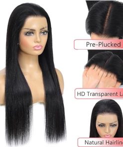 Wig store-Straight-13×6 Lace Front Wigs Human Hair 250% Density Straight HD Transparent Lace Front Human Hair Wigs for Women 13×6 Straight Wigs Brazilian Wigs Human Hair Natural Color(straight wigs- 28 Inch) 2