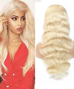 Wig store-Wavy-613 Body Wave Lace Closure Wigs Human Hair 4×4 Lace Front Wigs Blonde Wig with Baby Hair Glueless Lace Closure Wig for Women Brazilian Human Hair Wig 26 Inch