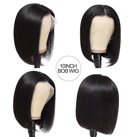 Wig store-Straight-Straight Bob Wig Human Hair 13×4 HD Frontal Lace Wig 180% Density Short Bob Wigs for Black Women Glueless Bob Lace Front Wigs Human Hair Pre Plucked Natural Color 16 inch 3 Wig store-Straight-Straight Bob Wig Human Hair 13x4 HD Frontal Lace Wig 180% Density Short Bob Wigs for Black Women Glueless Bob Lace Front Wigs Human Hair Pre Plucked Natural Color 16 inch - Image 3