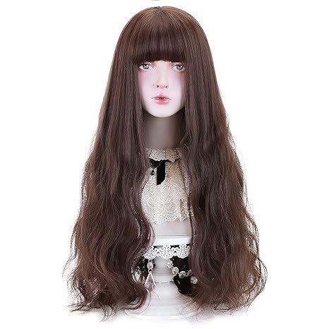 Wig store-Thick-STYLER Long Brown Synthetic Wig with Bangs – Natural Long Wavy Cosplay Wigs for Women Halloween Christmas 30″ (Brown) 2 Wig store-Thick-STYLER Long Brown Synthetic Wig with Bangs - Natural Long Wavy Cosplay Wigs for Women Halloween Christmas 30" (Brown) - Image 2