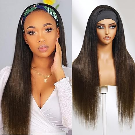 Wig store-Curly-YIROO Headband Wig Ombre Chestnut Brown Yaki Straight Headband Wig Human Hair 12A Brazilian Virgin Highlight With Dark Roots #T128 Color Glueless None Lace Yaki Wig 180% Density 22inch Wig store-Curly-YIROO Headband Wig Ombre Chestnut Brown Yaki Straight Headband Wig Human Hair 12A Brazilian Virgin Highlight With Dark Roots #T128 Color Glueless None Lace Yaki Wig 180% Density 22inch