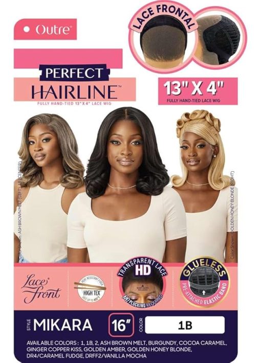 Wig store-Wavy-Outre Lace Front Wig - Perfect Hair Line 13X4 - Mikara (ASH BROWN MELT) - Image 2
