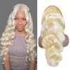 Wig store-Long Hair-Baruisi Long Wavy Black Orange Women Wig with Bangs Synthetic Halloween Cosplay Party Hair Replacement Wig 4