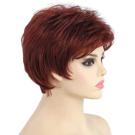 Wig store-Normal-SYXLCYGG Short Wig Old Lady Wigs Auburn Wig Ladies Wavy Synthetic Older Womens Hair Wigs Fluffy Full But Very Thin Only 2.7 OZ Free Wig Cap Wig store-Normal-SYXLCYGG Short Wig Old Lady Wigs Auburn Wig Ladies Wavy Synthetic Older Womens Hair Wigs Fluffy Full But Very Thin Only 2.7 OZ Free Wig Cap