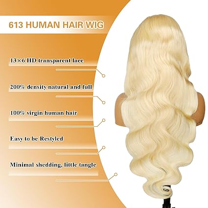 Wig store-Long Hair-613 13×6 Lace Front Wig Human Hair 200% Density Glueless Body Wave Lace Front Wig Human Hair Pre plucked 613 HD Lace Front Wig 613 Lace Front Wig for Women 26 Inch 613 Wig 2 Wig store-Long Hair-613 13x6 Lace Front Wig Human Hair 200% Density Glueless Body Wave Lace Front Wig Human Hair Pre plucked 613 HD Lace Front Wig 613 Lace Front Wig for Women 26 Inch 613 Wig - Image 2