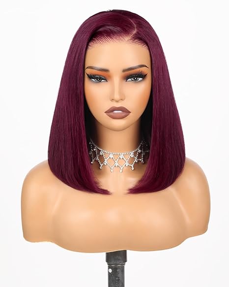 Wig store-Straight-Arabella 5×6 Bob Wig Human Hair Wear and Go Glueless Wigs Human Hair Pre Cut Pre Plucked Bleached Knots Glueless Wig 210% Density Burgundy Wig Human Hair Wigs for Black Women (12 Inch- 5×6 Bob) Wig store-Straight-Arabella 5x6 Bob Wig Human Hair Wear and Go Glueless Wigs Human Hair Pre Cut Pre Plucked Bleached Knots Glueless Wig 210% Density Burgundy Wig Human Hair Wigs for Black Women (12 Inch- 5x6 Bob)