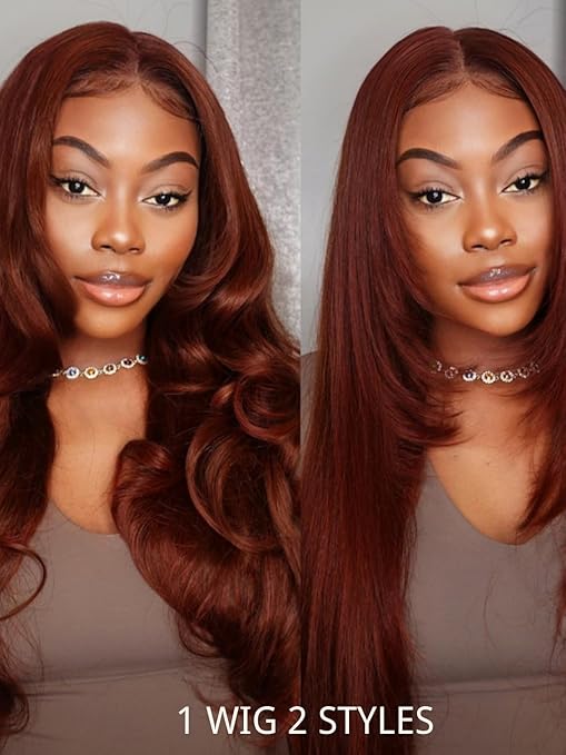 Wig store-Wavy-Nadula Bye Bye Knots Glueless Reddish Brown Body Wave Wig 7×5 Pre Cut Lace Front Wigs Human Hair Pre Plucked Pre Bleached Ready to Wear Pre Everything Glueless Wig 150% Density 16inch 3 Wig store-Wavy-Nadula Bye Bye Knots Glueless Reddish Brown Body Wave Wig 7x5 Pre Cut Lace Front Wigs Human Hair Pre Plucked Pre Bleached Ready to Wear Pre Everything Glueless Wig 150% Density 16inch - Image 3