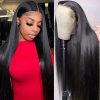 Wig store-Straight-13×6 HD Glueless Straight Lace Front Wigs Human Hair Transparent Lace Frontal Wigs 220% Density Brazilian Virgin Human Hair Wigs for Women Pre Plucked with Baby Hair Natural Color 28 Inch 5