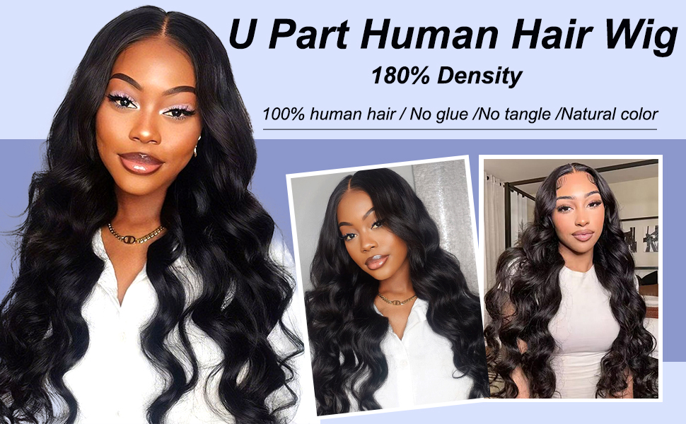 u part human hair wig