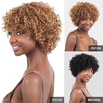 Wig store-Tight Curl-Shake-N-Go Human Hair Wig Golden Stacey (NATURAL BLACK) 3 Wig store-Tight Curl-Shake-N-Go Human Hair Wig Golden Stacey (NATURAL BLACK) - Image 3