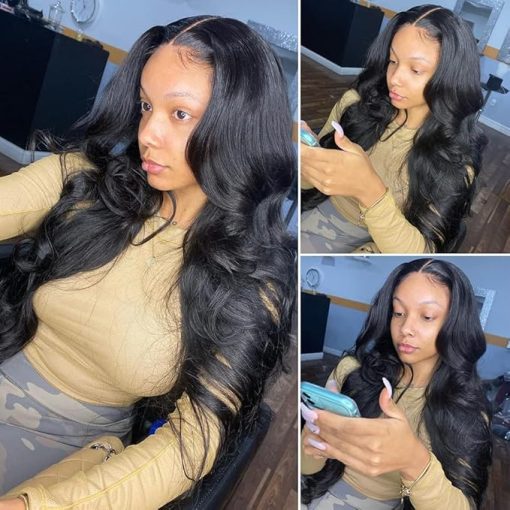 Wig store-5x5 HD Lace Closure Wigs Human Hair-5x5 HD Transparent Lace Front Wigs Human Hair Pre Plucked with Baby Hair 180% Density Brazilian Body Wave Human Hair Wigs for Black Women Full and Thick(Body Wave Wig- 20 Inch) - Image 3
