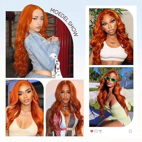 Wig store-Long Hair-Ginger Lace Front Wigs Human Hair Pre Plucked with Baby Hair- 13×6 HD Ginger Body Wave Lace Frontal Wigs Human Hair 3 Wig store-Long Hair-Ginger Lace Front Wigs Human Hair Pre Plucked with Baby Hair- 13x6 HD Ginger Body Wave Lace Frontal Wigs Human Hair - Image 3