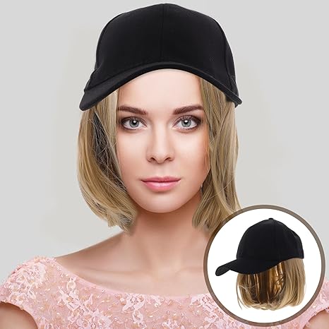Wig store-Oily-FRCOLOR Canvas Hat Wig Baseball Cap Ponytail Wig Baseball Cap with Hair Extensions Wig Headdress Blonde Wig Short One-piece Hat Wig Hair Cap High Temperature Wire European and American 2 Wig store-Oily-FRCOLOR Canvas Hat Wig Baseball Cap Ponytail Wig Baseball Cap with Hair Extensions Wig Headdress Blonde Wig Short One-piece Hat Wig Hair Cap High Temperature Wire European and American - Image 2