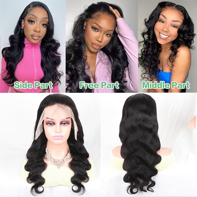 Wig store-Thick-28 Inch Body Wave HD Lace Front Wigs Human Hair Pre Plucked 180% Density 13×4 Lace Frontal Wigs Natural Hairline Glueless Brazilian Virgin Human Hair Wig for Women 3 Wig store-Thick-28 Inch Body Wave HD Lace Front Wigs Human Hair Pre Plucked 180% Density 13x4 Lace Frontal Wigs Natural Hairline Glueless Brazilian Virgin Human Hair Wig for Women - Image 3
