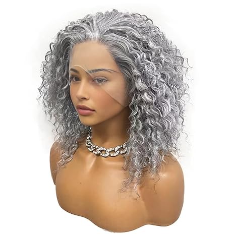Wig store-Curly-Wiginway Lace Front Wigs Long Curly Grey-White Wig Natural Synthetic Heat Resistant 2 Wig store-Curly-Wiginway Lace Front Wigs Long Curly Grey-White Wig Natural Synthetic Heat Resistant - Image 2