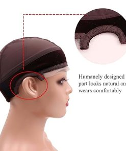 Wig store-All-4X5 Transparent Lace Front Wig Cap for Women- Lace Wig Grip Cap with Adjustable Elastic Headband Non-slip Wig Keeper for Secure Fit (Brown) 2